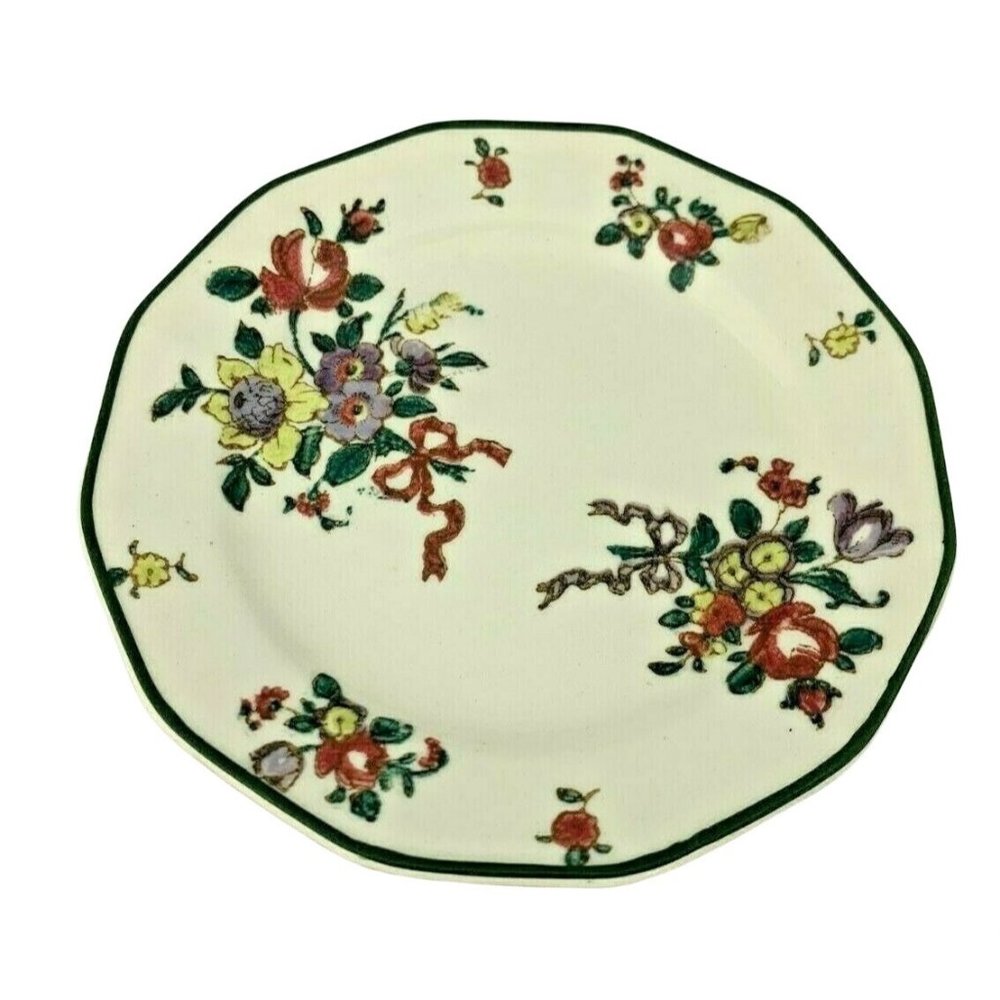 Royal Doulton Old Leeds Sprays - Small Bread & Butter Plate - Green Backstamp